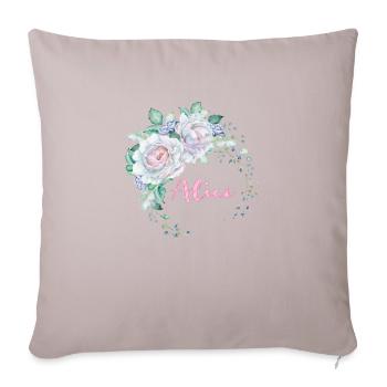Pour Alice - Housse de coussin décorative 45 x 45 cm - taupe clair - Devant