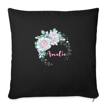 Pour Amalie - Housse de coussin décorative 45 x 45 cm - noir - Devant