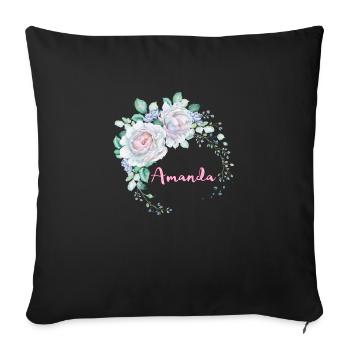 Für Amanda - Sofakissenbezug 45 x 45 cm - Schwarz - Vorne