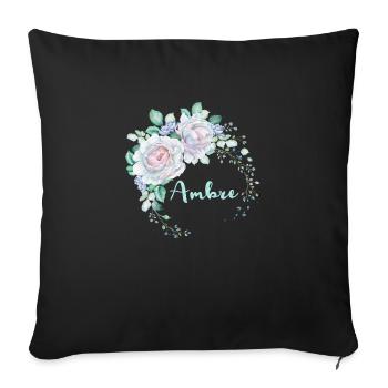 Pour Ambre - Housse de coussin décorative 45 x 45 cm - noir - Devant