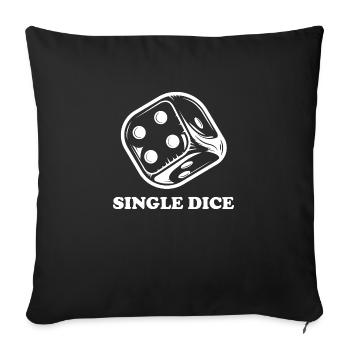Boardgame Chess Backgammon Game Night - Sofa pillowcase 17,3'' x 17,3'' (45 x 45 cm) - black - Front
