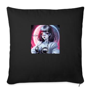 🌙 Embrace the Neon Moonlight 🌙 - Sofa pillowcase 17,3'' x 17,3'' (45 x 45 cm) - black - Front