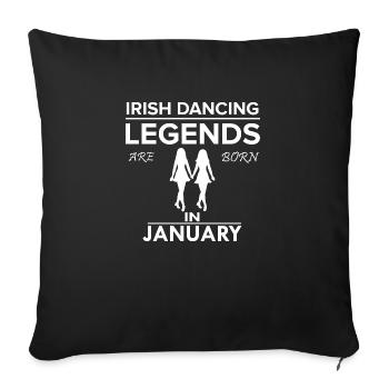 Dancing Dance Music - Sofa pillowcase 17,3'' x 17,3'' (45 x 45 cm) - black - Front