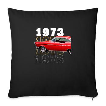 Year of manufacture: 1973 Auto - Sofa pillowcase 17,3'' x 17,3'' (45 x 45 cm) - black - Front