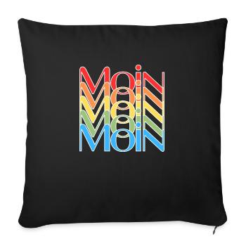 Moin - Sofakissenbezug 45 x 45 cm - Schwarz - Vorne