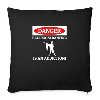 Dancing Dance Music - Sofa pillowcase 17,3'' x 17,3'' (45 x 45 cm) - black - Front