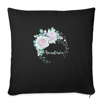 Für Anastasia - Sofakissenbezug 45 x 45 cm - Schwarz - Vorne