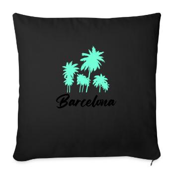 Barcelona - Sofa pillowcase 17,3'' x 17,3'' (45 x 45 cm) - black - Front
