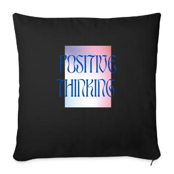 Positive Thinking - Colourful - Sofa pillowcase 17,3'' x 17,3'' (45 x 45 cm) - black - Front