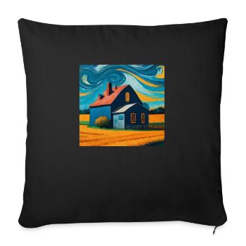 Weizenfeld im Norden Bayerns - Sofakissenbezug 45 x 45 cm - Schwarz - Vorne