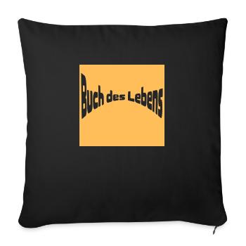 Buch des Lebens - Sofakissenbezug 45 x 45 cm - Schwarz - Vorne