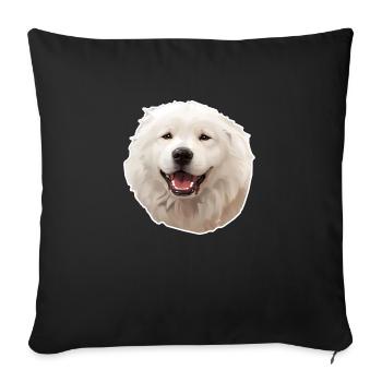 Shepherd of Maremma and Abruzzo - Sofa pillowcase 17,3'' x 17,3'' (45 x 45 cm) - black - Front