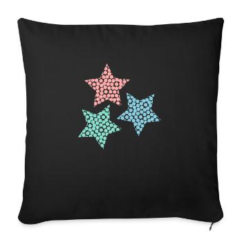 HAPPY NEW YEAR. SAINT SYLVESTER. NEW YEAR - Sofa pillowcase 17,3'' x 17,3'' (45 x 45 cm) - black - Front