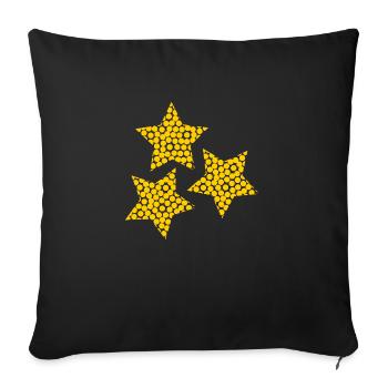 CHRISTMAS. MERRY CHRISTMAS. MERRY CHRISTMAS. NEW YEAR’S DAY - Sofa pillowcase 17,3'' x 17,3'' (45 x 45 cm) - black - Front
