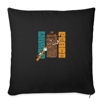 420 World Peace Wood - Housse de coussin décorative 45 x 45 cm - noir - Devant