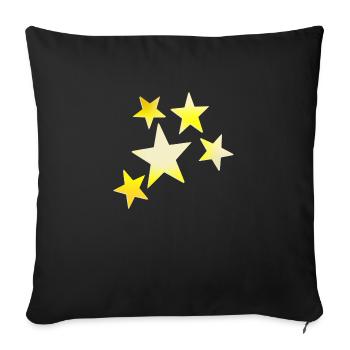 Star - Sofa pillowcase 17,3'' x 17,3'' (45 x 45 cm) - black - Front
