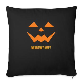 Halloween Kürbis Jack O Laterne gruseliger Kürbis - Sofakissenbezug 45 x 45 cm - Schwarz - Vorne