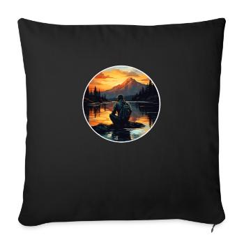 Édition Pêcheur - Housse de coussin décorative 45 x 45 cm - noir - Devant