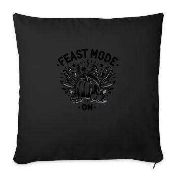 Feast Mode On - Sofa pillowcase 17,3'' x 17,3'' (45 x 45 cm) - black - Front