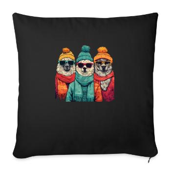 Ugly Christmas Sweater - Sofa pillowcase 17,3'' x 17,3'' (45 x 45 cm) - black - Front