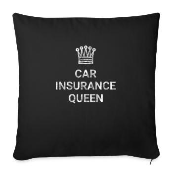 Car Insurance Queen - Sofa pillowcase 17,3'' x 17,3'' (45 x 45 cm) - black - Front