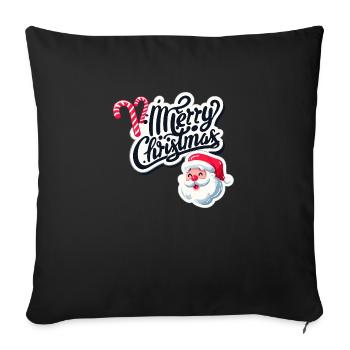 Merry Christmas - Housse de coussin décorative 45 x 45 cm - noir - Devant