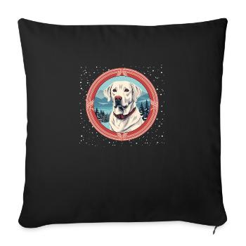 Labrador Retriever Hund Weihnachten, Liebe Hunde - Sofakissenbezug 45 x 45 cm - Schwarz - Vorne