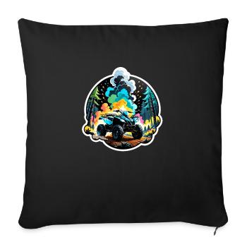 quad et tout terrain - Housse de coussin décorative 45 x 45 cm - noir - Devant