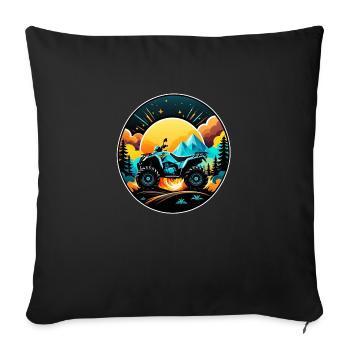 quad et tout terrain - Housse de coussin décorative 45 x 45 cm - noir - Devant