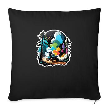 quad et tout terrain - Housse de coussin décorative 45 x 45 cm - noir - Devant
