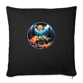 Quad & Off-Road - Sofa pillowcase 17,3'' x 17,3'' (45 x 45 cm) - black - Front