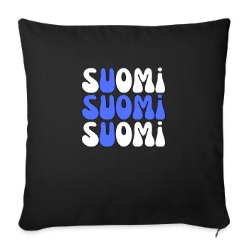Finlande Finlande Finlande Groovy Vibe - Housse de coussin décorative 45 x 45 cm - noir - Devant