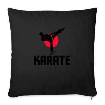 karate - Sofa pillowcase 17,3'' x 17,3'' (45 x 45 cm) - black - Front