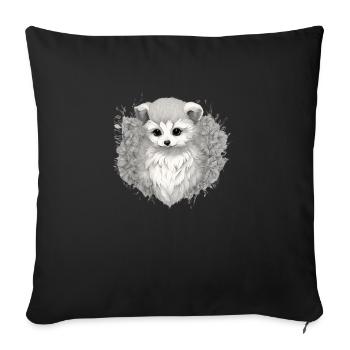 White Fox - Sofa pillowcase 17,3'' x 17,3'' (45 x 45 cm) - black - Front