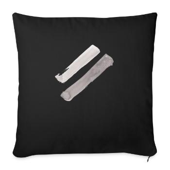 stripe - Sofa pillowcase 17,3'' x 17,3'' (45 x 45 cm) - black - Front