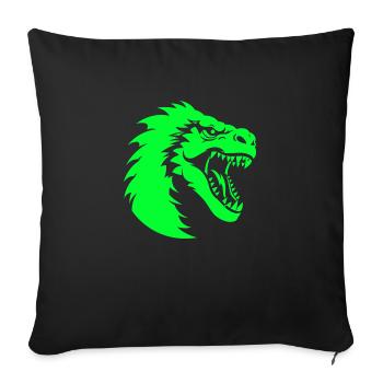 Dinosaurier logo - Sofakissenbezug 45 x 45 cm - Schwarz - Vorne
