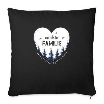 coolest family - Sofa pillowcase 17,3'' x 17,3'' (45 x 45 cm) - black - Front