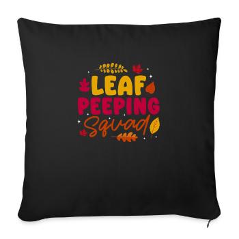 Leaf Peeping Squad Autumn Leaf Peeper - Sofa pillowcase 17,3'' x 17,3'' (45 x 45 cm) - black - Front
