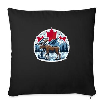 Canada 4 - Sofa pillowcase 17,3'' x 17,3'' (45 x 45 cm) - black - Front