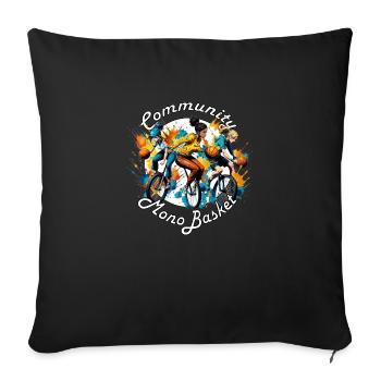 MonoBasket Filles VF - Housse de coussin décorative 45 x 45 cm - noir - Devant