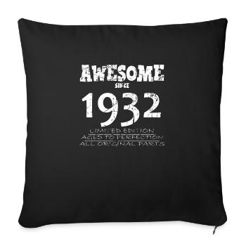 1932 - Legendary 92nd Anniversary - Sofa pillowcase 17,3'' x 17,3'' (45 x 45 cm) - black - Front