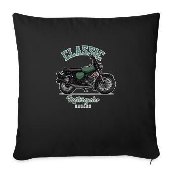 S51 (vert) // Illustration - Housse de coussin décorative 45 x 45 cm - noir - Devant