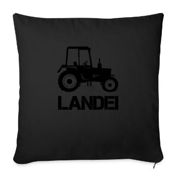 Tractor Landei - Sofa pillowcase 17,3'' x 17,3'' (45 x 45 cm) - black - Front