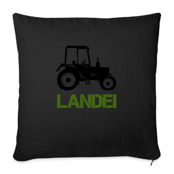 Tractor Landei - Sofa pillowcase 17,3'' x 17,3'' (45 x 45 cm) - black - Front