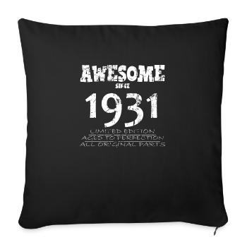 1931 - Legendary 93rd Anniversary - Sofa pillowcase 17,3'' x 17,3'' (45 x 45 cm) - black - Front