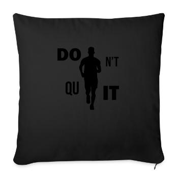Marathon Course Jogging - Housse de coussin décorative 45 x 45 cm - noir - Devant