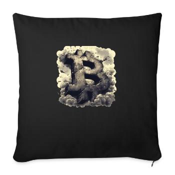 Designs crypto, rétro et minimalistes Bitcoin - Housse de coussin décorative 45 x 45 cm - noir - Devant