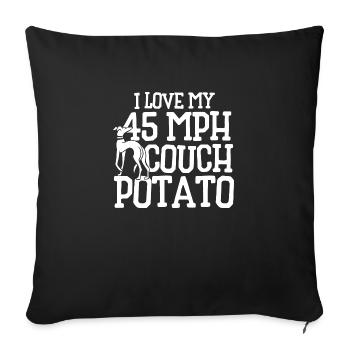 Greyhound Humor - Sofa pillowcase 17,3'' x 17,3'' (45 x 45 cm) - black - Front