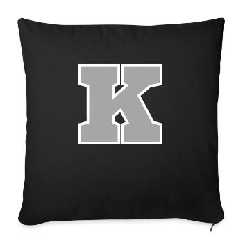 Buchstabe k sport - Sofakissenbezug 45 x 45 cm - Schwarz - Vorne
