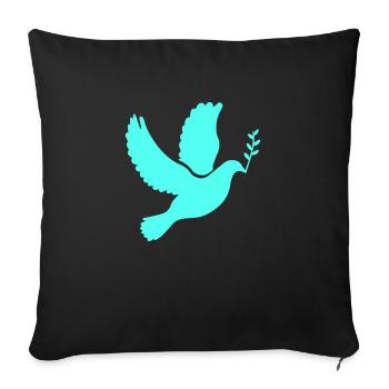 Colombe de la paix - Housse de coussin décorative 45 x 45 cm - noir - Devant
